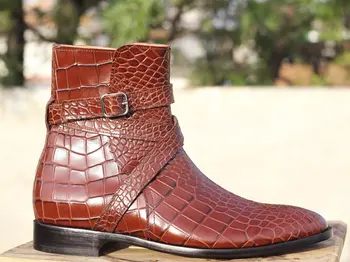 Мъжете Челси ботуши на нисък ток сватбени обувки-високо качество изкуствена кожа Sapatos ал Hombre Zapatos De Hombre гореща продават HB155