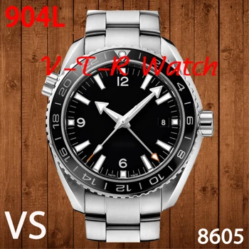 Мъжки механичен часовник за гмуркане 600 м GMT 43,5 мм VSF 316L неръждаема стомана Гривна най-Доброто издание 1:1 A8605 клонинг AAA часовници реплика