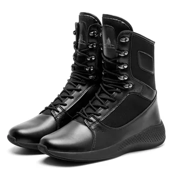 Мъжки обувки модерен стил, мода високи глезена универсална обувки от изкуствена кожа, плат мъжки ежедневни обувки обувки Zapatos Deportivos HG001