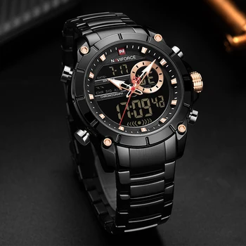 Мъжки часовник Top Brand Luxury NAVIFORCE аналогови цифрови часовници за мъже от неръждаема стомана военни спортни мъжки часовници Relogio Masculino