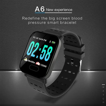 На biana A6 Smart Watch водоустойчив IP67 фитнес тракер монитор на сърдечната честота на жените и мъжете гривна ios Android напомняне Bluetooth часовник