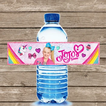 На етикета на бутилката вода JoJo Siwa, етикет вода JoJo Siwa, етикети, бутилки за вода рожден ден, благоволението украса на партията, за украса на деца