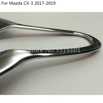 На капака на колата детектор рамка на панела с покритие ABS хромирана рамка, която да дръжката на купата на подлакътник парапет за Mazda CX-3 CX3 2017 2018 2019 2020