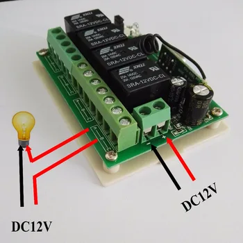 На ключа за дистанционно управление 12V DC 4CH Wireless Remote Switchers 315 433.92 MHZ ASK Обучение Code Smart Home M T L Wireless Switch
