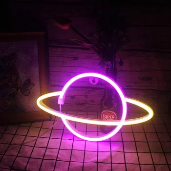 Най-продаваният LED neon ins new LED planet neon bedroom deco