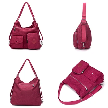Найлон жени раница естествени училищни чанти за тийнейджър ежедневни дамски чист стил чанта през рамо Mochila Travel Bookbag раница