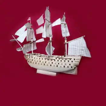 Направи си САМ 3D дървен събрани победа на Кралския военно-морски флот кораб, яхта, модел на сградата играчки за декорация на дома занаятчийски комплекти за деца от Деца