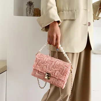 Направи си САМ Messenger чанта с ръчно изработени модни чанти, дамски чанти за рамо Чанта дамска чанта дръжки плътен цвят, ръчно изработени Мъкна нова