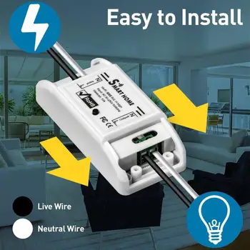 Направи си САМ WiFi Smart Light Switch универсален ключ таймер безжично дистанционно управление работи с Алекса Google Home Smart Home drop