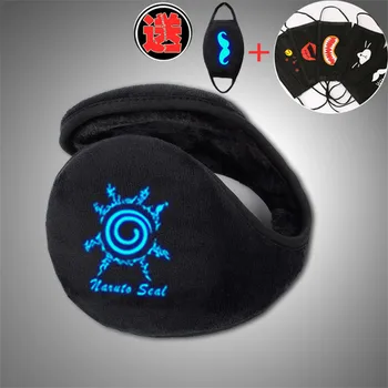 Наруто Hokage Ninja Unisex New Men Style Black Earmuff Winter Ear Muff Luminous Wrap Band Warmer Grip Earlap Mask With Free Gift