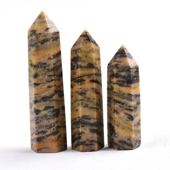 натурален Кристал тигрови ивици камък, кварц точков лечебен камък гексагональные призми 50-80 мм обелиск пръчка лечение камък подаръци