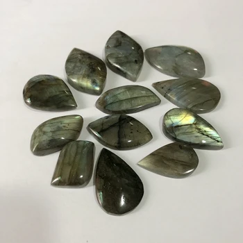 Натурален Лабрадорит висулка cabochon, смесена форма на Pnedant, нередовна размер камъни кабошон,5 бр./лот, размер 20 мм+