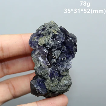 натурален многостранен Fujian tanzanite виолетов флуорит клъстер образци на минерали скъпоценен камък ниво на камъни и кристали Crystal исцеляющий