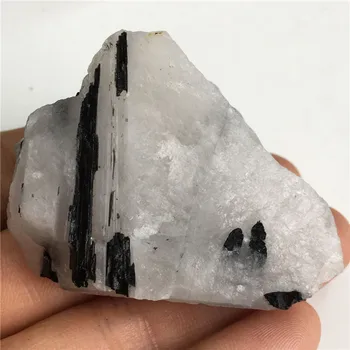 Натурален черен турмалин Crystal скъпоценен камък необработанная планинска порода минерален образец, лечебен камък колекция на научни изследвания и преподаване