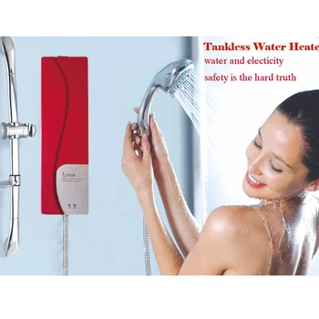 незабавен кран бойлер незабавен душ електрически бойлер за кухня, баня практичен двоен корпус с водно отопление