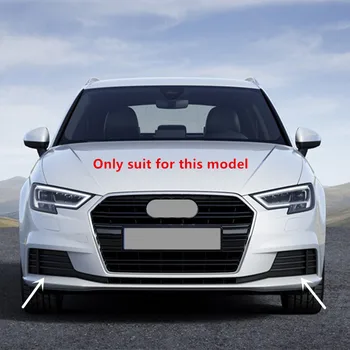 Неръждаема стомана предна противотуманная фаровете отрежете ленти 14шт за Audi A3 Sportback хетчбек 2017-2018 оформление на екстериора на автомобила