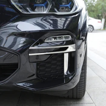 Неръждаема стомана предна противотуманная фаровете рамка украса капак завърши 4шт за BMW X5 G05 2019 стайлинг кола auto външни аксесоари