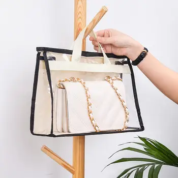 Нетъкан материал прахоустойчив филтър за прозрачни чанти за пътуване, висящи тоалетни принадлежности чанта за съхранение на гардероб wardrobe прахоустойчив калъф за жени чанта