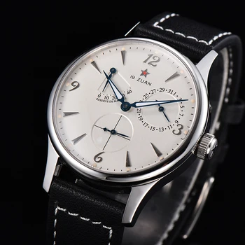 Нов 1963 автоматични механични часовници мъже 40 мм бежово пилот водоустойчив автоматичен човек календар часовник светлинна мъжки часовник reloj hombre