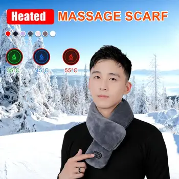 Нов 2020 зимен шал отопление шал Usb дами отопление шал двойка мъжки шал смарт Шал вибриращ масаж плюшено шал яка