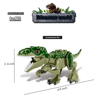 Нов 8шт Джурасик динозавър филм цифри градивен елемент на набор от T-Rex Velociraptor Triceratop Echo Action Minifigure Toys World Park
