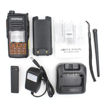 Нов BaoFeng VHF UHF Dual Brand DMR DM-760 Tier 1&2 Двойна временна слот цифров / аналогов Уоки Токи с GPS Upgrade DM-1701