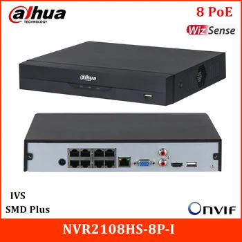 Нов Dahua NVR NVR2108HS-8P-I 8 PoE 4K H. 265 разпознаване на лица и SMD 8-канален мрежови видеорекордер WizSense за IP системи