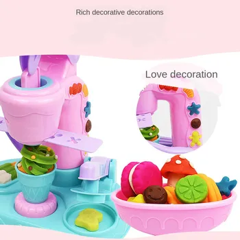 Нов DIY сладолед цвят на кал машина, определени да играят у дома детски играчки 3D цвят мръсотия, глина цвят пластилин са с добро качество