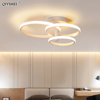 Нов дизайн на тавана led лампа за дневна спални бяла кафе Finnished Indoor Home Lighting Fixture Lamparas De Techo