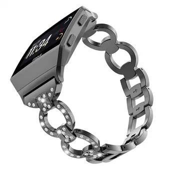 Нов за Fitbit йонна каишка за часовник каишка от неръждаема стомана Smartwatch подмяна на метална каишка за Fitbit йонна мода каишка за часовник