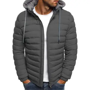 Нов мъжки зимно яке за мъже от качулати палта причинно светкавица мъжки якета, яке топли дрехи за мъже градинска облекло зимно палто