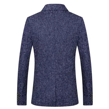 Нов мъжки яке мода британски стил мъжки тънък мазнини 5XL тънък ежедневни блейзър мъжете яке палто марка на горната дреха Blusa Masculina BF5188