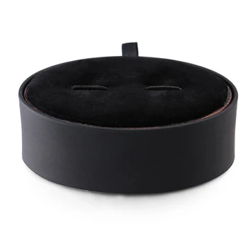 Нов набор от френската мода мъжки черни кожени сребристи копчета за ръкавели кутия за шах копчета за ръкавели и кутия за набиране на едро