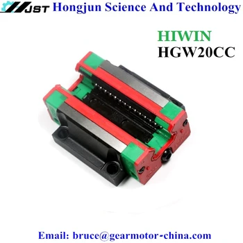 Нов оригинален линеен блок серия HIWIN HGW HGW20 пълзяща каретка HGW20CC за линейни ръководните релса ширина 20 мм HGR20