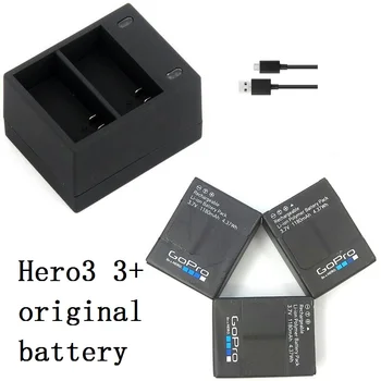 Нов оригинална батерия на риба-клоун USB Dual Charger Port за Gopro hero 3 3+ AHDBT 301 302 battery Charger Action Accessories