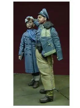 Нов продукцията на анализираните 1/35 пилот и жена пехота включват 2 войник смола комплект само играчки неокрашенная модел смола