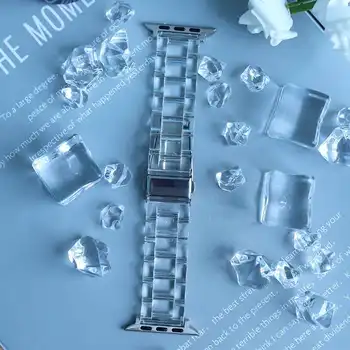 Нов ремък за часа на apple watch band 42 мм 38 мм гривна correa apple watch 44 мм 40 мм прозрачен каишка iwatch series 5 4 3/2/1
