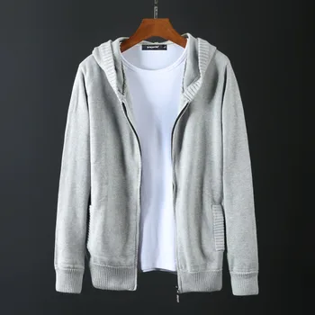 Нова колекция пролет есен жилетка пуловер, мъжки палта мода компютър вязаный с качулка от памук с високо качество, плюс размер M-2XL3XL4XL5XL6XL
