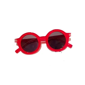 Нова мода деца ретро кръг мода огледало популярни деца открит слънчеви очила слънчеви очила и огледало на пода на едро