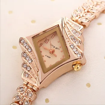 Нова мода луксозни дамски кварцов Кристал сплав диамант гривна часовник гривна ръчен часовник reloj inteligente mujer montre homme