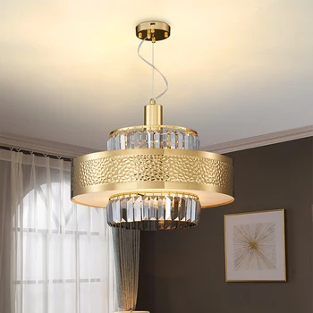 Нова модерна кристален полилей за хола спални 2020 кухня домашен дизайн през цялата окачена лампа
