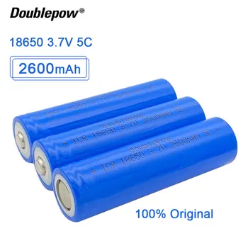 Нова оригинална батерия Doublepow 18650 3.7 V 2600mah 18650 литиево-йонна акумулаторна батерия за фенерче и т.н