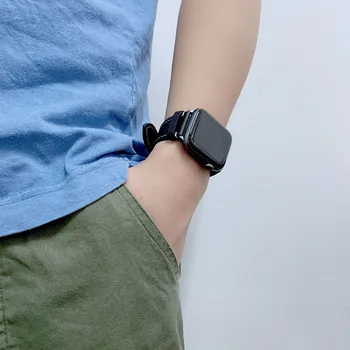Нови естествена кожа каишка за часовник apple watch 1 2 3 4 5 iwatch band 38 мм 42 мм 40 мм 44 мм въжета
