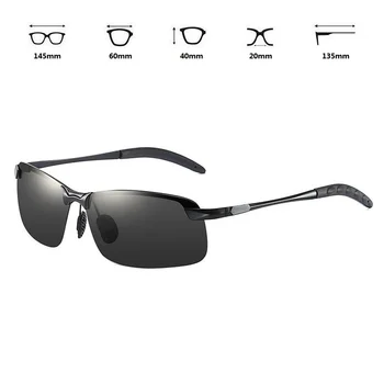 Нови луксозни поляризирани слънчеви очила за мъже шофиране риболов, туризъм мъжки слънчеви очила мъжки класически ретро очила черни нюанси UV400
