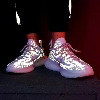 Нови обувки на супер огън отразяваща ежедневни спортни супер обувки дебела въздушна възглавница прави краката по-удобни и дишаща