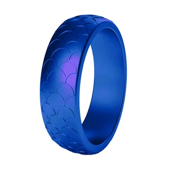 Нови рибешки люспи силикон пръстен женски рожден ден на камък силикон пръстен Европа и Америка, 12 цвята пръстен