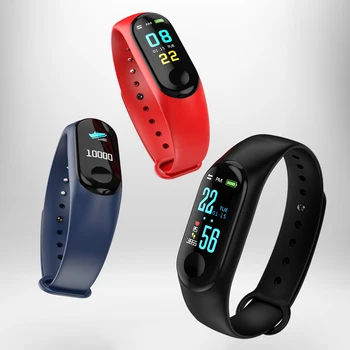 Новите смарт часовници Blood Pressure wristband Sports Fitness Heart Rate Tracker Waterproof IP67 band крачкомер за IOS и Android M3-1