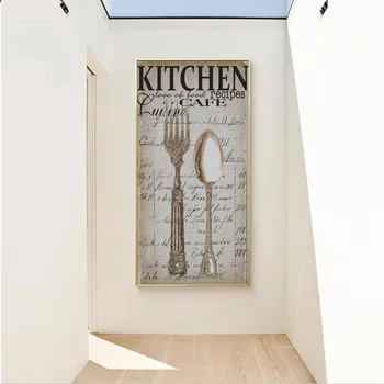 Нож лъжица плакати и щампи платно Живопис скандинавските кухненски щампи стенни художествени картини за хола Куадрос начало декор