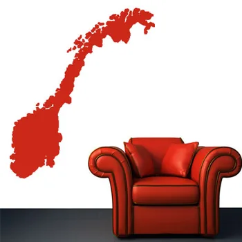 Норвегия карта на Глобус на земята държава стени-винилови стикери за поръчка на декорация на дома Дизайн на облекло