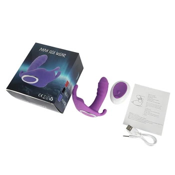 Носене вибратор вибратор G Spot клитор масажор секс играчки за възрастни жени вибриращ колан, дистанционно управление женски мастурбатор